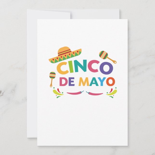 Cinco De Mayo For Kids Men Women Pinata Sombrero Card (Front)