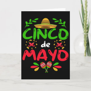 Cinco De Mayo For Mens Womens Kids Mexican Fiesta Card