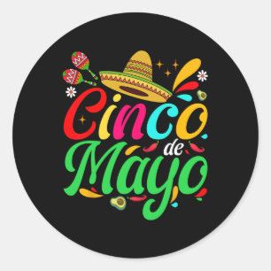 Cinco De Mayo For Mens Womens Kids Mexican Fiesta Classic Round Sticker