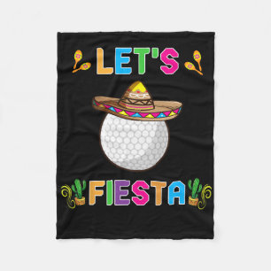 Cinco De Mayo Funny Golf Byll Let's Fiesta May 5th Fleece Blanket