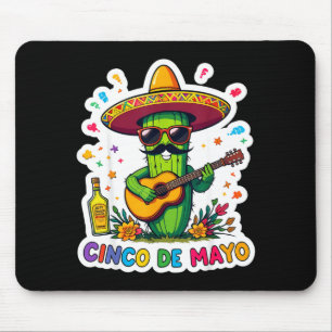Cinco de mayo funny mexican cactus sunglassesCinco Mouse Mat