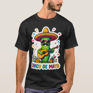 Cinco de mayo funny mexican cactus sunglassesCinco T-Shirt
