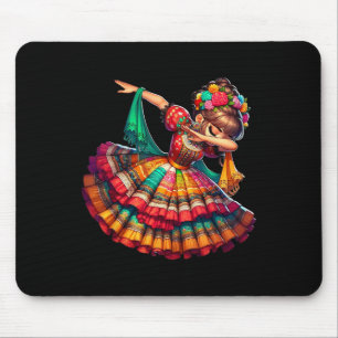 Cinco De Mayo Funny Mexican Dabbing Woman Cinco De Mouse Mat