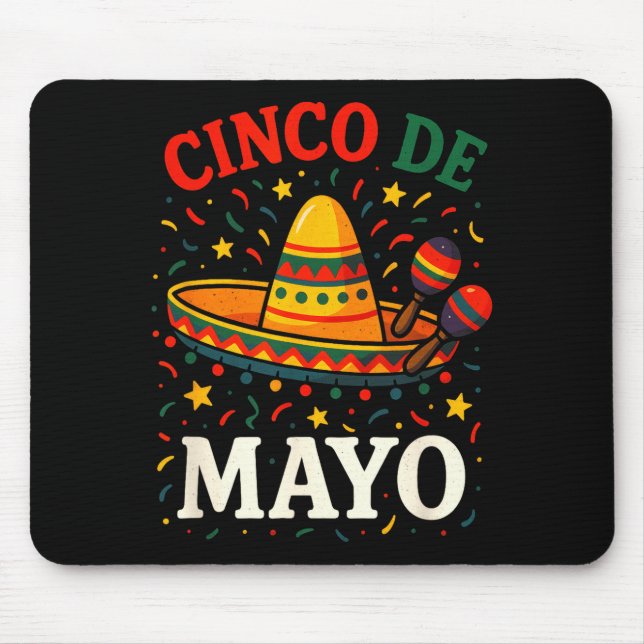 Cinco de mayo - funny mexican fiesta party  mouse mat (Front)