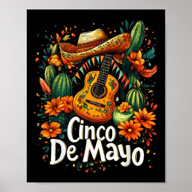 Cinco De Mayo - Funny Mexican Poncho Fiesta Party  Poster (Front)
