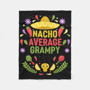 Cinco De Mayo Funny Nacho Average Grampy Fleece Blanket