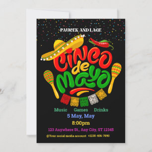 Cinco De Mayo Funny Party Mexican Fiesta Invitation