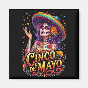 Cinco de mayo girl mexican fiesta 5 de mayo Cinco  Magnet