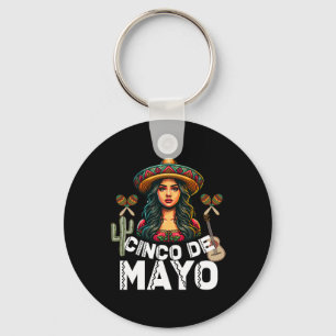 Cinco De Mayo Girl Mexican Fiesta 5 De Mayo For Wo Key Ring