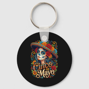 Cinco de mayo girls women mexican fiesta 5 de mayo key ring