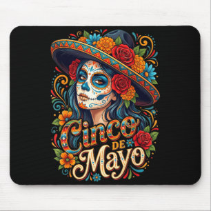 Cinco de mayo girls women mexican fiesta 5 de mayo mouse mat