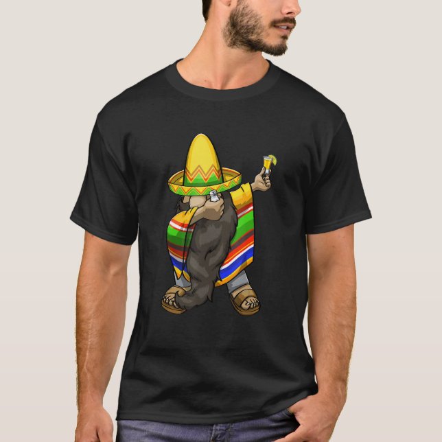 Cinco De Mayo Gnome Tequila   Mexican Celebration  T-Shirt (Front)