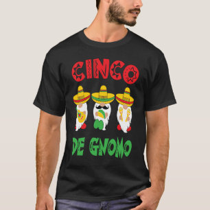 Cinco De Mayo Gnomo 3 Fiesta Gnomes Eat Tacos Tres T-Shirt