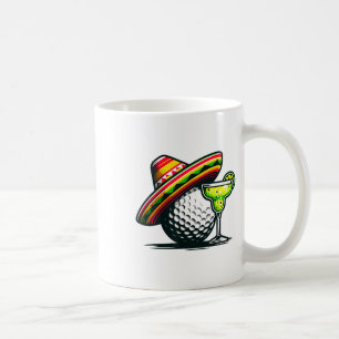 Cinco De Mayo Golf Ball With Sombrero And Margarit Coffee Mug