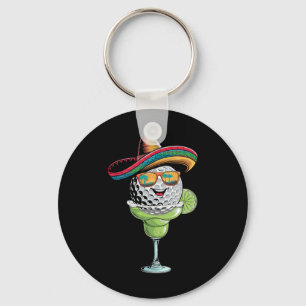 Cinco De Mayo Golf Ball With Sombrero Margarita Go Key Ring