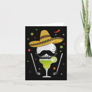 Cinco De Mayo Golf Byl With Sombrero And Margarita Card