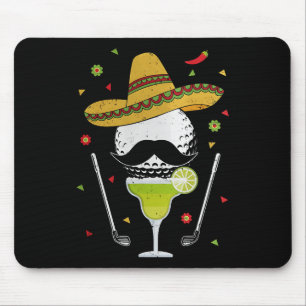 Cinco De Mayo Golf Byl With Sombrero And Margarita Mouse Mat