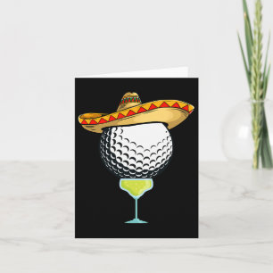 Cinco De Mayo Golf Byll With Sombrero And Margarit Card