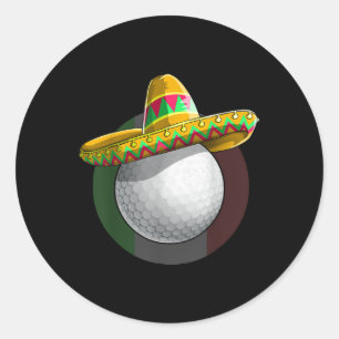 Cinco De Mayo Golf T Shirt Women Men Kids Sombrero Classic Round Sticker