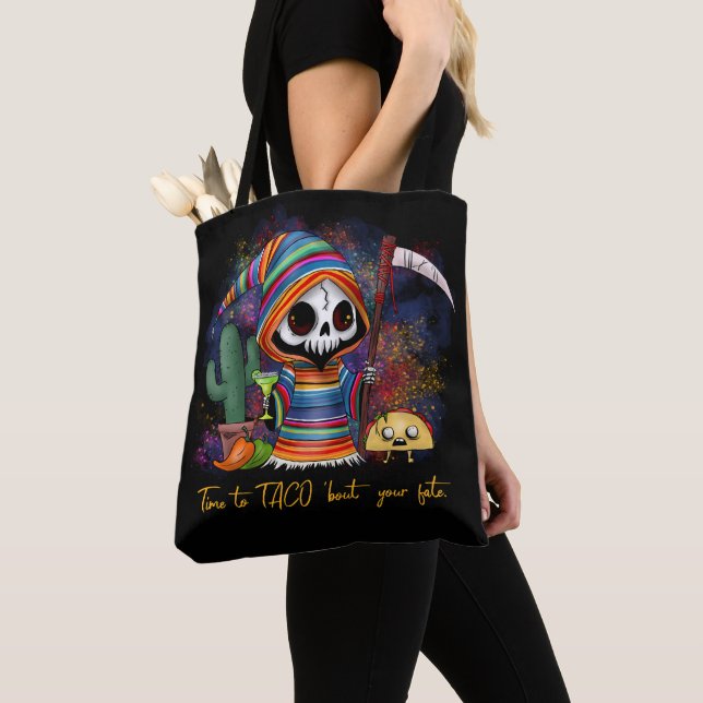 Cinco de Mayo Grim Reaper Tote Bag (Close Up)