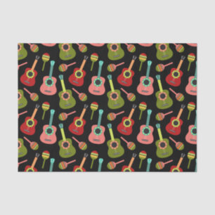 Cinco de Mayo Guitars Maracas Mexican Colours Musi Tissue Paper