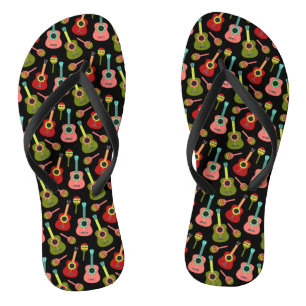 Cinco de Mayo Guitars Maracas Mexican Music Lover Flip Flops