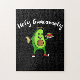 Cinco de Mayo Holy Guacamole Avocado Taco Food Jigsaw Puzzle