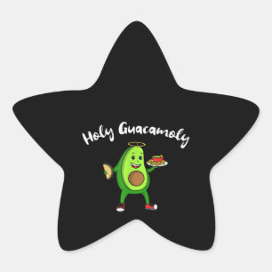Cinco de Mayo Holy Guacamole Avocado Taco Food Star Sticker