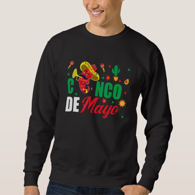 Cinco De Mayo Hot Chilli Mexican Party Sweatshirt (Front)