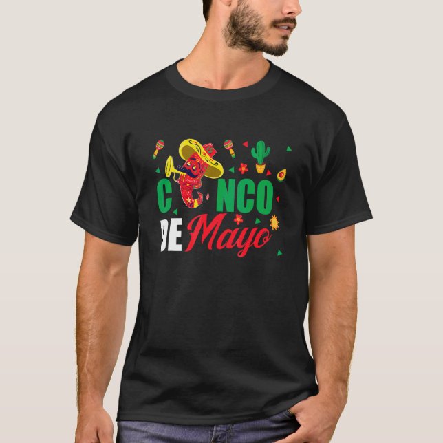 Cinco De Mayo Hot Chilli Mexican Party T-Shirt (Front)