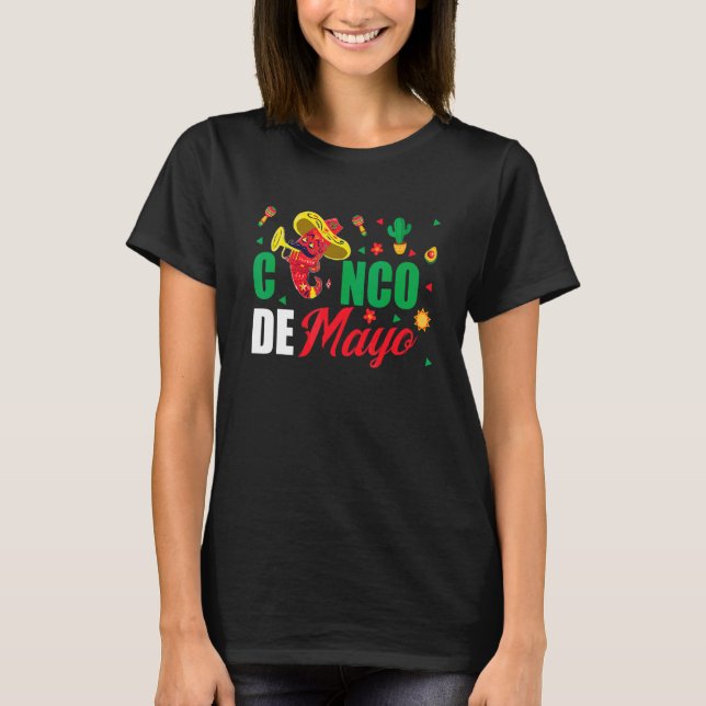 Cinco De Mayo Hot Chilli Mexican Party T-Shirt (Front)