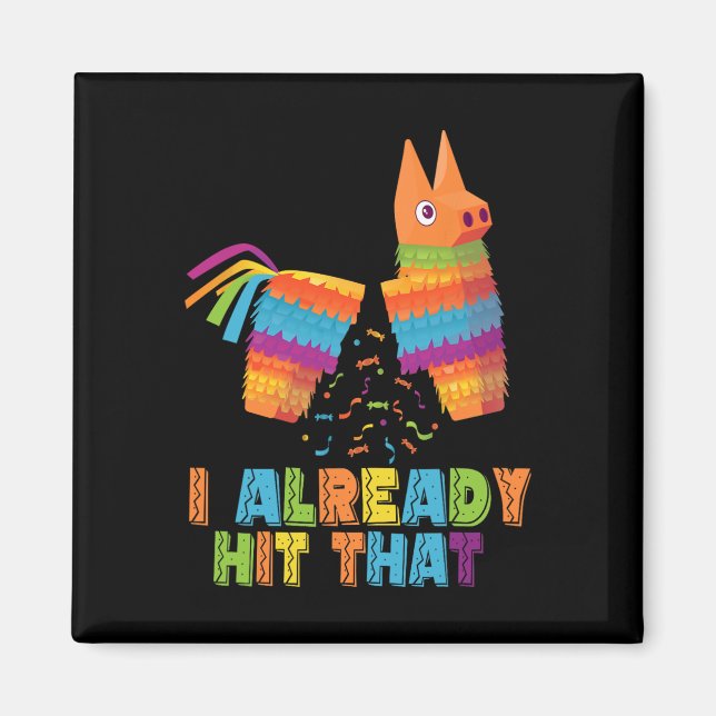 Cinco De Mayo I Already Hit That Funny Pinata Mexi Magnet (Front)