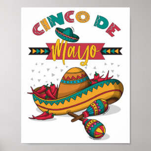 Cinco De Mayo Illustration, 1/2 Poster