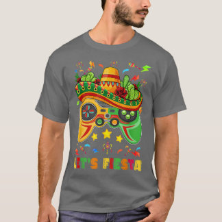Cinco De Mayo Kids Lets Fiesta Gamer Boy Video Ga T-Shirt