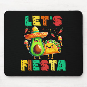 Cinco De Mayo Let's Fiesta Avocado And Tacos Cinco Mouse Mat