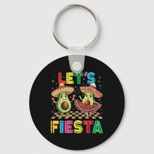 Cinco De Mayo Lets Fiesta Mexican Funny Avocado Me Key Ring