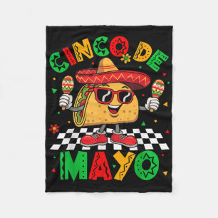 Cinco De Mayo Lets Fiesta Mexican Funny Taco Men W Fleece Blanket