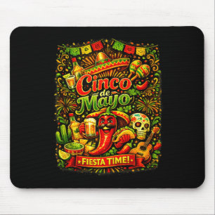 Cinco de mayo let's fiesta mexican party cinco deC Mouse Mat