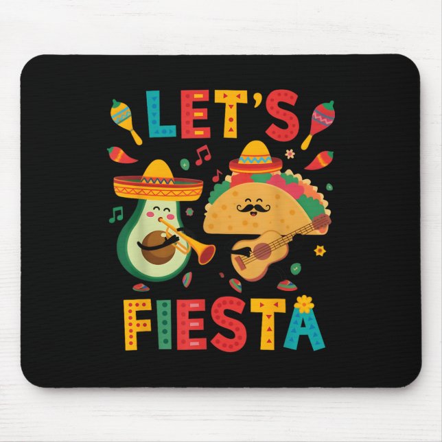 Cinco De Mayo Lets Fiesta Mexico Funny Mexican Par Mouse Mat (Front)