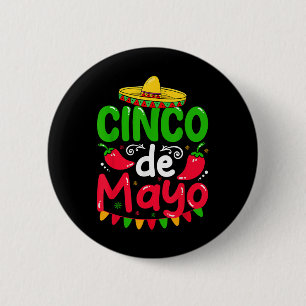 Cinco De Mayo Lets Fiesta Squad 5 De Mayo Mexican 6 Cm Round Badge