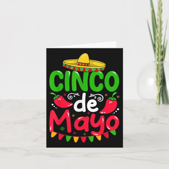 Cinco De Mayo Lets Fiesta Squad 5 De Mayo Mexican  Card (Front)