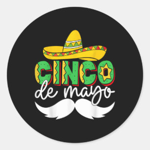 Cinco De Mayo Lets Fiesta Squad 5 De Mayo Mexican Classic Round Sticker
