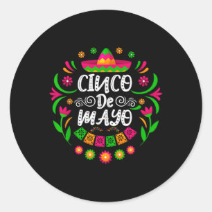Cinco De Mayo Lets Fiesta Squad 5 De Mayo Mexican Classic Round Sticker