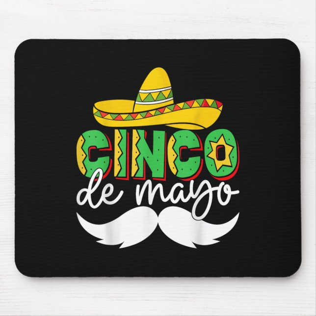 Cinco De Mayo Lets Fiesta Squad 5 De Mayo Mexican  Mouse Mat (Front)