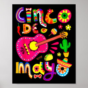Cinco De Mayo Lets Fiesta Squad 5 De Mayo Mexican Poster