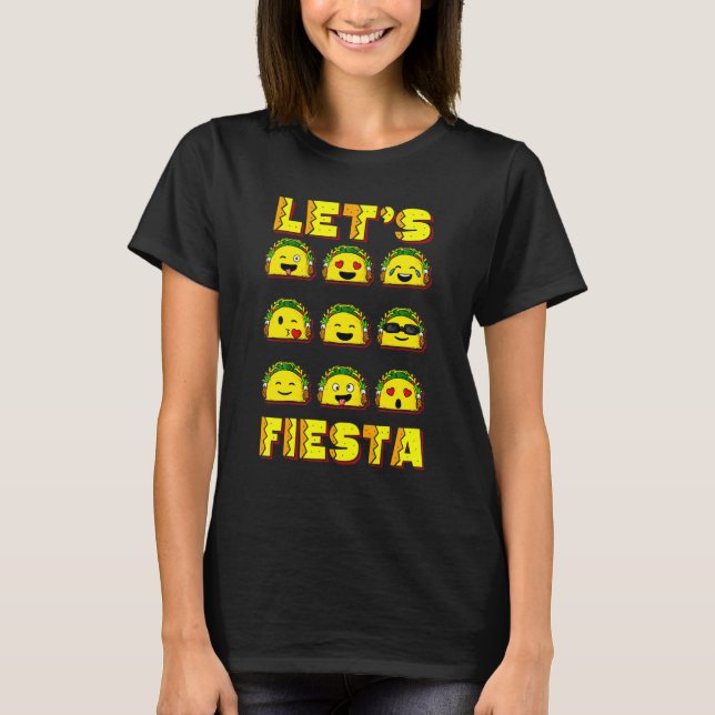 Cinco De Mayo Let's Fiesta Taco  Boys Men Mexican  T-Shirt (Front)