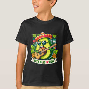 Cinco De Mayo Let's Guac n' Roll! Avocado Guitaris T-Shirt