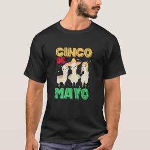 Cinco De Mayo Llama Alpaca Mexican Fiesta Party T-Shirt