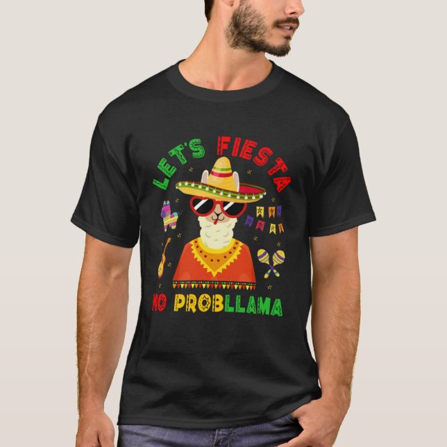 Cinco de Mayo Llama Fiesta  Alpaca boys girls wome T-Shirt (Front)