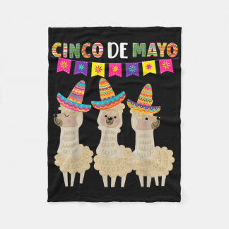 Cinco De Mayo Llama Fiesta Ultimate Party Vibe May Fleece Blanket